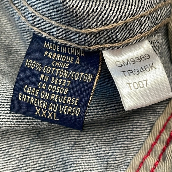 Marithe Francois Girbaud Denim Jean Trucker Jacket Distressed Cotton XXXL - Picture 8 of 11